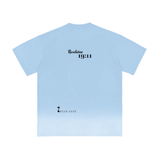 White Horse Collection: Heavyweight Cotton Tee, Sky Blue