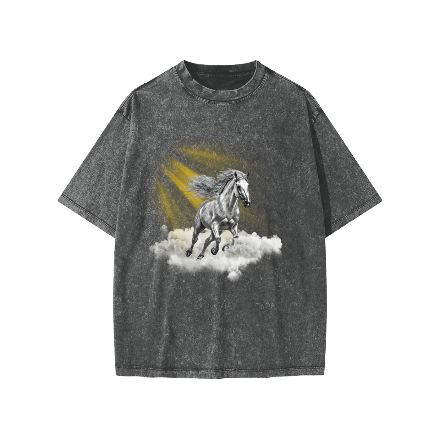 White Horse Collection: Kid's Snow Washed Cotton Tee, Storm Gray