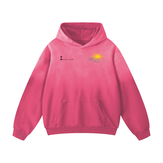 White Horse Collection: Pink Heavyweight Cotton Hoodie, Cloud Pink